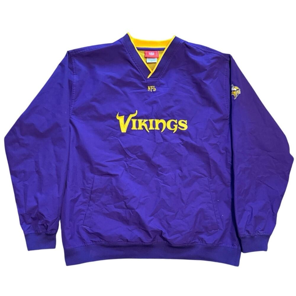 Vintage NFL Team Apparel Minnesota Vikings Pullover Windbreaker Jacket Men's L